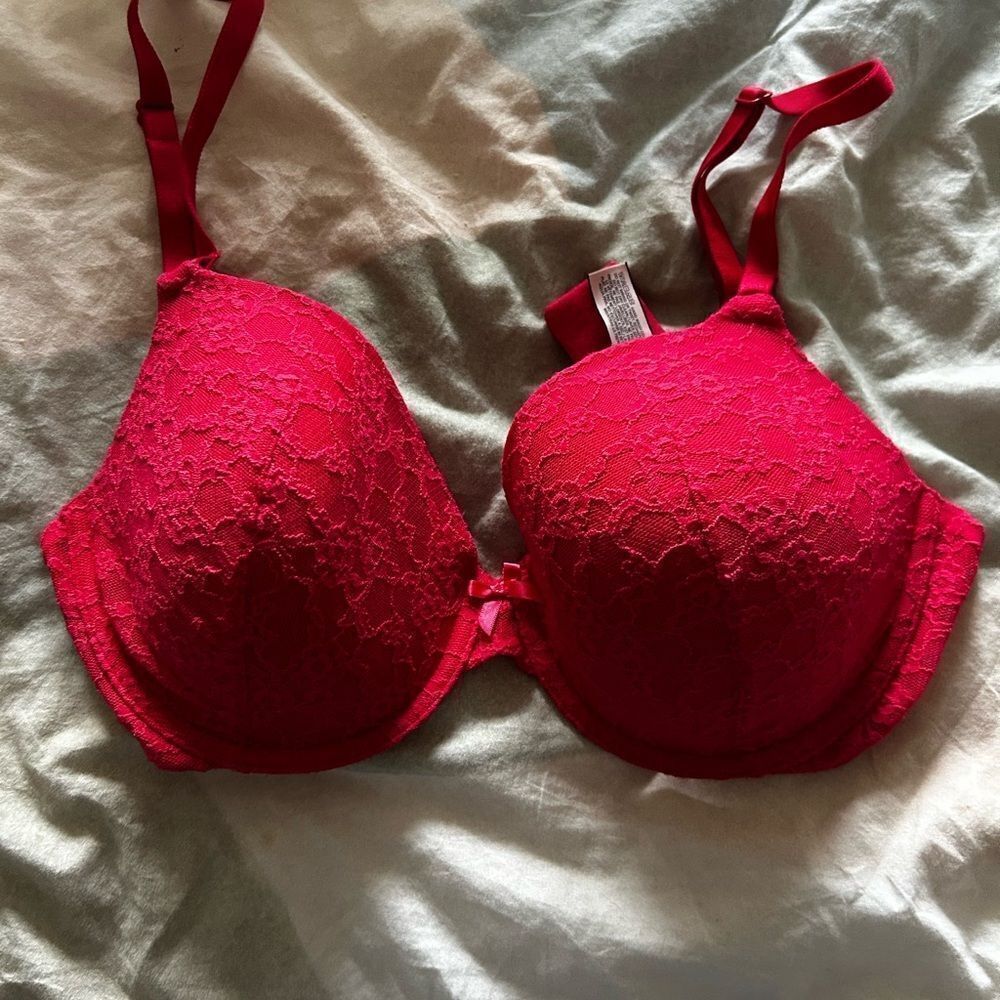 Elegant Hot Pink  Lace Bra‎
